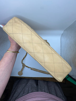 CHANEL Vintage Cream Calfskin Bag