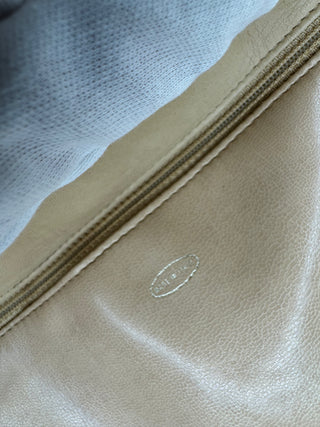 CHANEL Vintage Cream Calfskin Bag