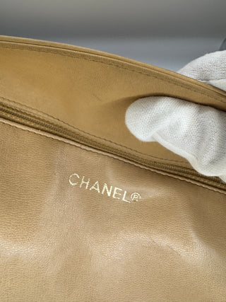 CHANEL Vintage Cream Calfskin Bag