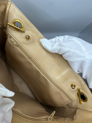 CHANEL Vintage Cream Calfskin Bag