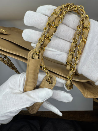 CHANEL Vintage Cream Calfskin Bag