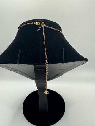 Celine Replica Gold Triumph Earrings and Necklace Set