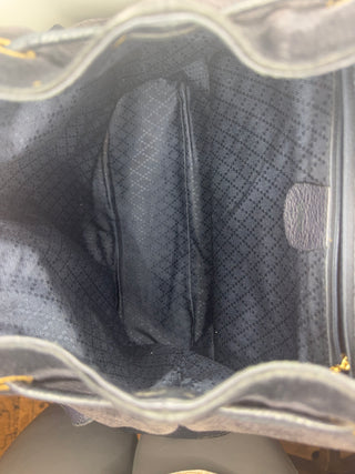 Gucci Navy Blue Bamboo Backpack