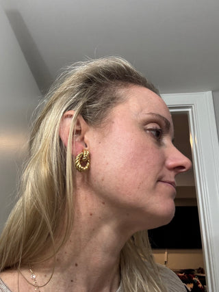 Christian Dior Vintage Clip On Hoops