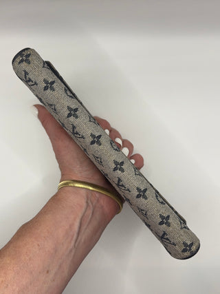 Louis Vuitton Navy Mini Lin Long Bifold Wallet