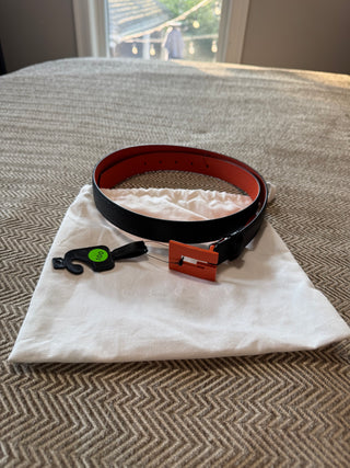 Gucci Memorable Buckle Belt - Limited Edition Black & Orange