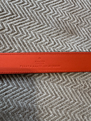 Gucci Memorable Buckle Belt - Limited Edition Black & Orange