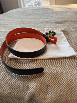 Gucci Memorable Buckle Belt - Limited Edition Black & Orange