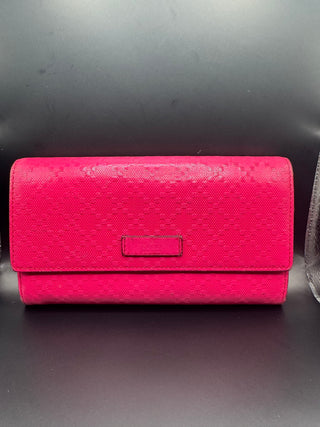 Gucci Diamante Leather Long Flap Wallet