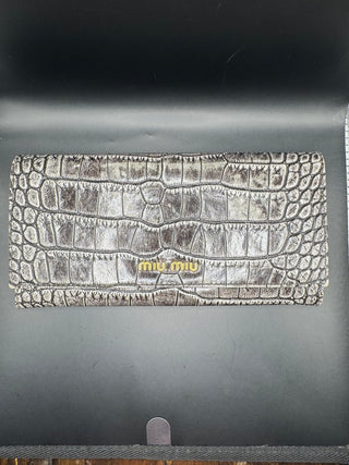 Miu Miu Bifold Long Wallet - Crocodile pattern