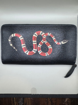 Gucci Discontinued Long Kingsnake Zippy Wallet