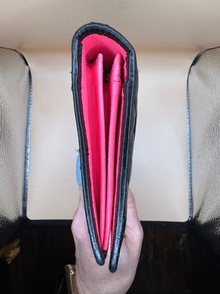 Chanel Calfskin Quilted Chambon Yen Wallet