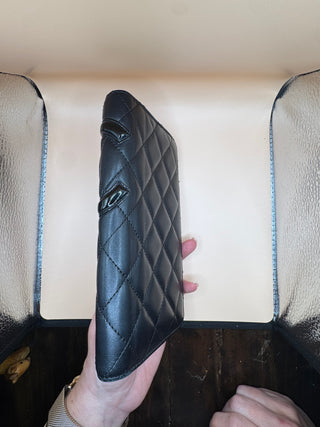 Chanel Calfskin Quilted Chambon Yen Wallet