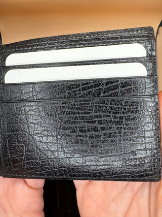 Gucci GG Emblem Bifold Men's Wallet in Black