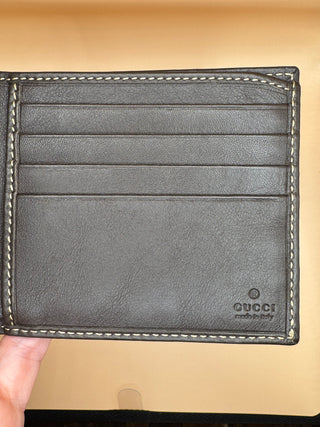 Gucci GG Supreme Canvas and Leather Mens Wallet