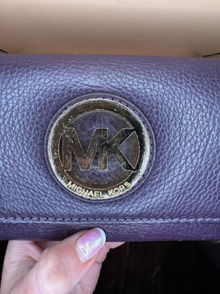 Michael Kors Long Bifold Purple Wallet