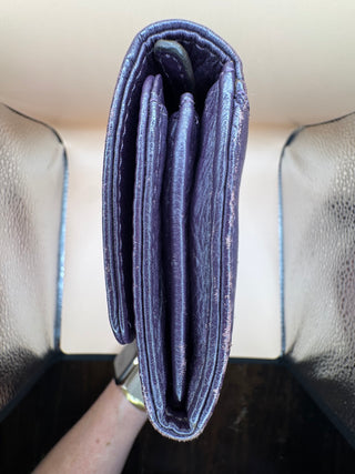 Michael Kors Long Bifold Purple Wallet